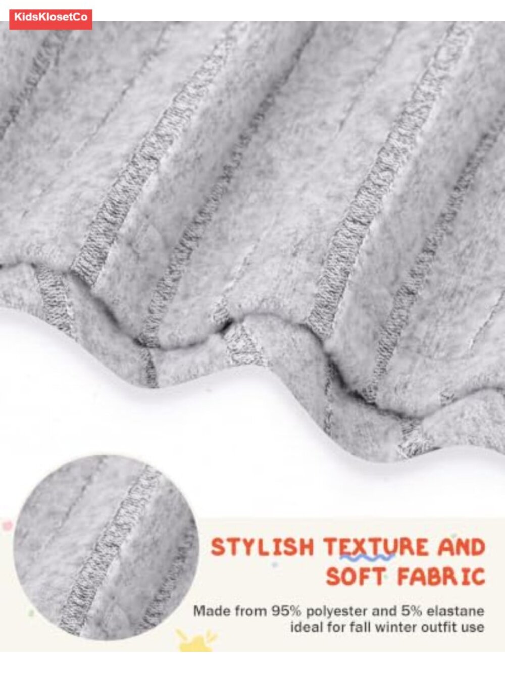 Girls 2 Piece Ribbed Knit Top & Pants Set Fall Winter 7-14Y - Picture 3 of 6